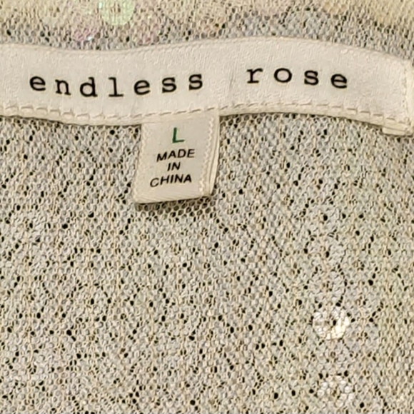 Endless Rose Bella Sequin Floral Tank - Size Large - Multicolor - Picture 6 of 6